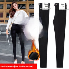 Black Magical Leggings Women's Outer Wear Ankle Tight High Waist Slimming - kinko