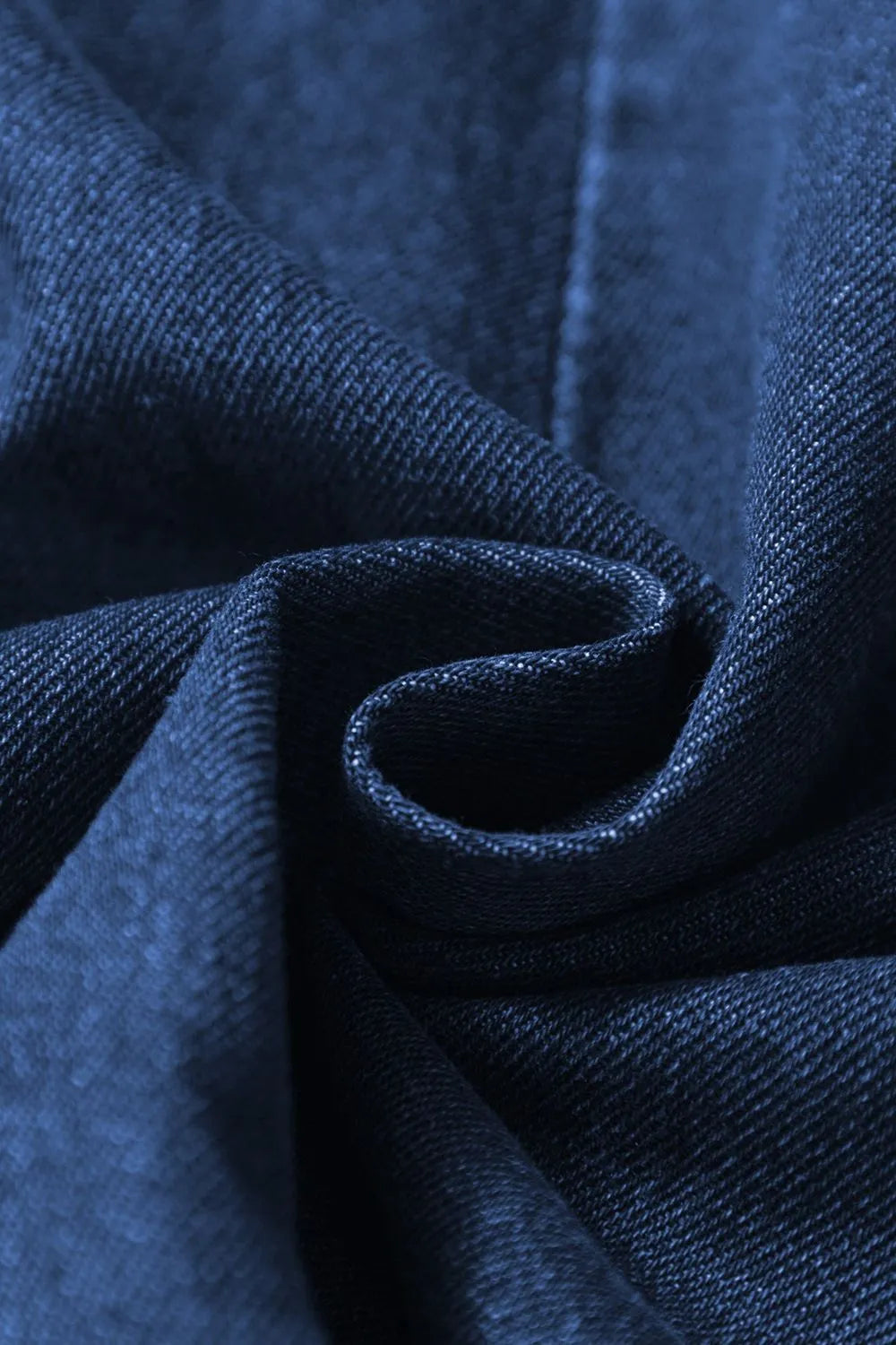 Denim Ruffled Zipped Front Belted Romper - kinko