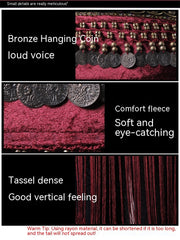 Belly Dance Waist Scarf Performance Tassel Hip Scarf Ethnic Tribe Dance Costume Belly Dance Waist Chain - kinko