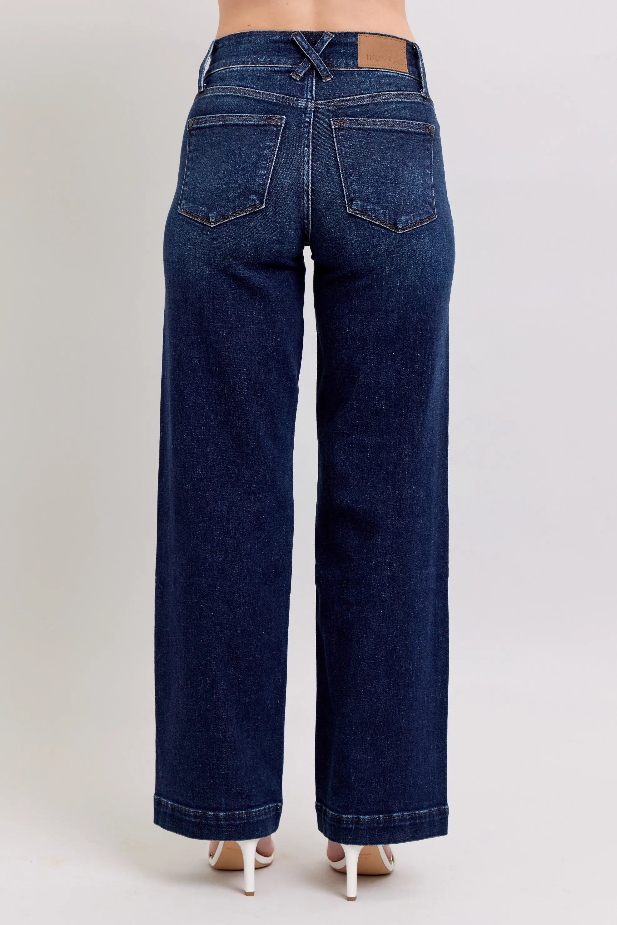 Judy Blue High-Waisted Wide Leg Jeans - kinko