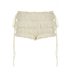 Irregular Bud-waisted Shorts Hot Pants For Hot Girls Sexy Lacing - kinko