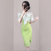 Niche Split Bag Buttock Temperament Fake Two Dresses - kinko