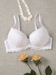 Women's sexy underwear soft lace underwire gathering support breast 3/4 cup bra fitting curve fashion lingerie female