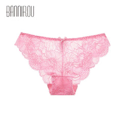 Underwear For Woman Sexy Lace Briefs Women Panties Mid-Rise High Quality Female Panties Woman Underwear Intimates 1Pcs BANNIROU