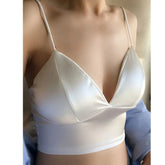 Women Sexy Lingerie Hollow Back Shirt Tank Top Padded Bra Wrap Vest Chest Bra Cropped Tops Bustier Summer Tops Hot