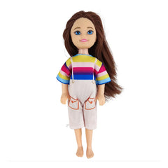 Kawaii 6 Items/Lot Kids Toys 5.5 Inch Little Girs Boys Fashion Clothes Dress Accessories For Girls DIY Birthday Christmas Gift