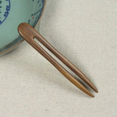 Oaoleer Women Hair Accessories Wood Hand Carved Stick Hair Combs Clips For Women Girls Vintage Elegant Ebony U Shaped Headwear