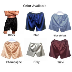 New Men' S Loose Sleepwear Underwear Satin Boxers Shorts Nightwear Shorts 2021 Thin Breathable Cotton Loose Shorts Men's Short
