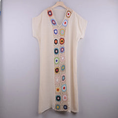 CROCHET BIKINI Women Beach Dress Cover-Ups Swimsuit Beachwear Bathing Suit Swim Cape For Woman Summer Tunic Saida Praia