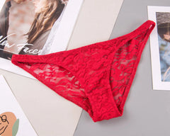 תחתוני נשים סקסיים מבד תחרה, אופנתיים, שקופים, נוחים, בגזרה נמוכה, ללא תפרים, תחתוני נשים, הלבשה תחתונה סקסית.