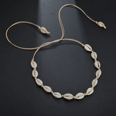 Boho-Strand-Muschel-Choker-Halskette für Damen und Mädchen, Sommer-Modeschmuck, Kettenanhänger aus Muscheln