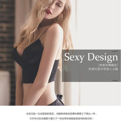 Women Sexy Lingerie Hollow Back Shirt Tank Top Padded Bra Wrap Vest Chest Bra Cropped Tops Bustier Summer Tops Hot