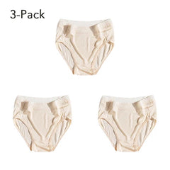 Underwear for Women Real Silk Brief Ladies Panties Hipster Panty Sexy Lace Plus size seamless Mid Waisted 3 Pack M-2XL