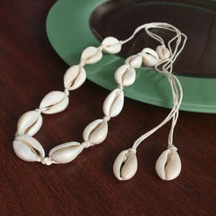 Boho-Strand-Muschel-Choker-Halskette für Damen und Mädchen, Sommer-Modeschmuck, Kettenanhänger aus Muscheln