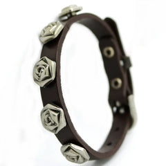 Neues Damen-Accessoires-Armband mit Schnalle und Blumenmuster 2020, lässiges Lederarmband für Damen mit Blumen im Retro-Stil, modischer Charme, Pulseira