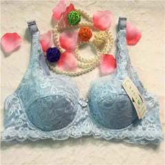 Top Women Underwear Sexy Push Up Bras 3/4 Cup Padded Lace Sheer Bra Cup B ONLY Women Bra