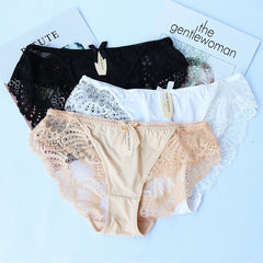 Plus Size Underwear Women Seamless Panties Briefs Sexy Panties Cotton Lingeries Calcinhas Shorts Lace Underpant Girls 3Pcs Panty