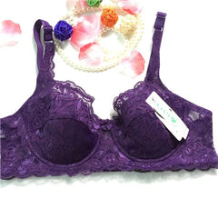Top Women Underwear Sexy Push Up Bras 3/4 Cup Padded Lace Sheer Bra Cup B ONLY Women Bra