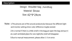 Summer Handmade Bags for Women Beach Weaving Ladies Straw Bag Wrapped Beach Bag Moon shaped Top Handle Handbags Totes