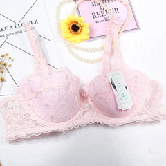 Top Women Underwear Sexy Push Up Bras 3/4 Cup Padded Lace Sheer Bra Cup B ONLY Women Bra