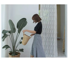 Summer Handmade Bags for Women Beach Weaving Ladies Straw Bag Wrapped Beach Bag Moon shaped Top Handle Handbags Totes