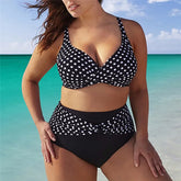 Kophia 5XL 6XL Large Big Plus Size Swimwear For Women Sexy Polka Dot Two Piece Swimsuit 2024 High Waisted Big Cups Bathing Suit