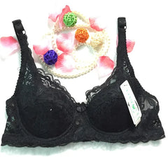 Top Women Underwear Sexy Push Up Bras 3/4 Cup Padded Lace Sheer Bra Cup B ONLY Women Bra