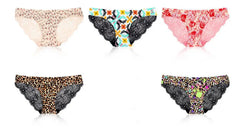 5Pcs תחתוני נשים תחתוני כותנה תחתונים סקסיים תחתוני נשים תחרה הלבשה תחתונה Cueca Calcinhas מכנסיים קצרים תחתוני בנות