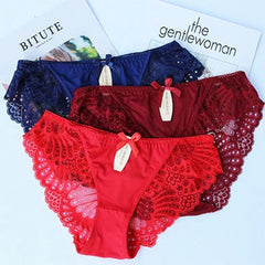 Plus Size Underwear Women Seamless Panties Briefs Sexy Panties Cotton Lingeries Calcinhas Shorts Lace Underpant Girls 3Pcs Panty