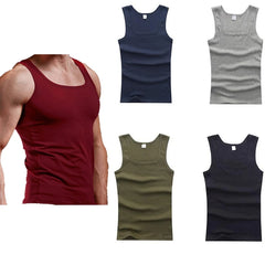 Men's Gyms Casual Tank Tops Bodybuilding Fitness T Shirts Muscle Sleeveless Singlet Top Vest Tank man's Breathable clothes