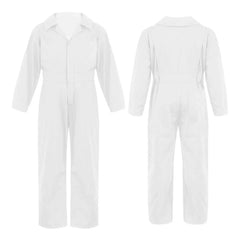 Kid's Coverall Boys Child Casual Jumpsuit Pants Fashion Long Sleeve Turndown Collar Zipper Mechanic Costume Flight Suit Overalls