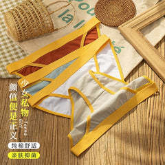 Women's Sports Comfortable Underwear Ladies Pure Cotton Seamless Underwear Underwear Girls Mid-waist Breathable Underwear Briefs