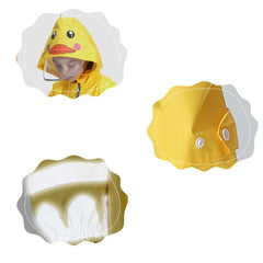 Baby Boy Girl Hooded Raincoat Jumpsuit Child Cartoon One-Piece Rain Gear Suit Kid Waterproof Rain Clothing 2-8Y