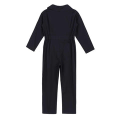 Kid's Coverall Boys Child Casual Jumpsuit Pants Fashion Long Sleeve Turndown Collar Zipper Mechanic Costume Flight Suit Overalls