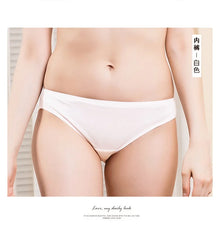 Women Underwear Sexy Briefs Low Waist 100% Real Silk Double-sided knitting Underwear Panties Briefs Female Underpants 2255