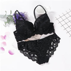 Lingerie Sexy Bra Set Women Push Up Lenceria Mujer Femme Underwire Langerie Girl Bralette Bras And Panty Feminina Lace Underwe
