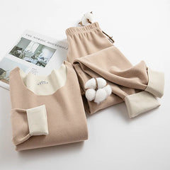 Women's Thermal Underwear Men Double-sided Fleece Seamless Thermos Clothing Warm Lingerie Suit Winter Clothes Women 2 Piece Sets