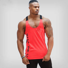 Heißes Bodybuilding-Fitness-Tanktop, Muskelshirt für Herren, Basketballtrikot, einfarbig, locker, fürs Fitnessstudio.
