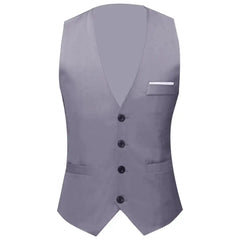 Man Business Vests Suit Single-breasted Slim-fit Non-shrink Polyester 2021 Men Skin-friendly Formal Vest for Business Shirt Hot
