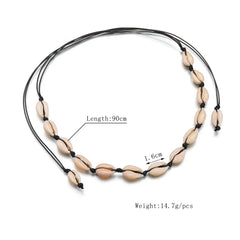 Boho-Strand-Muschel-Choker-Halskette für Damen und Mädchen, Sommer-Modeschmuck, Kettenanhänger aus Muscheln