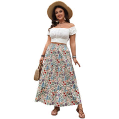 Women's Fashionable Personalized Floral Pastoral Skirt - kinko