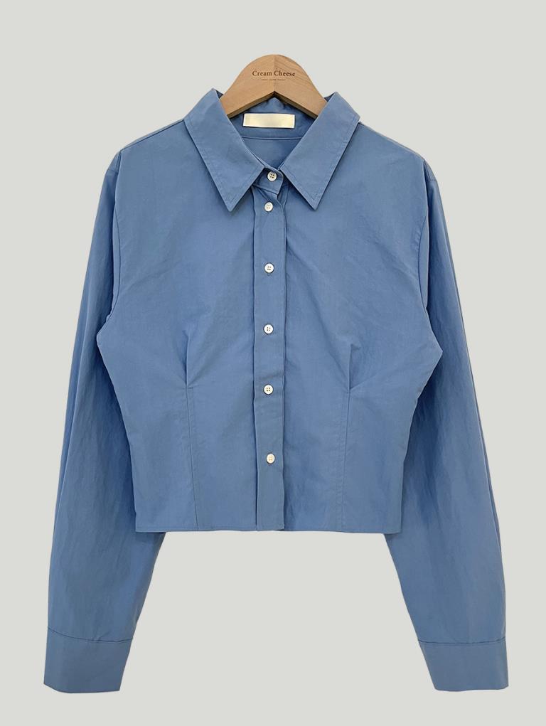 Waist-tight Slimming And Short Long-sleeved Shirt Women's Lapel Shirt - kinko