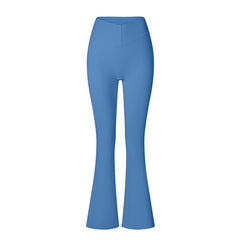 Brushed Flared V-waist Sports Tight Trousers - kinko