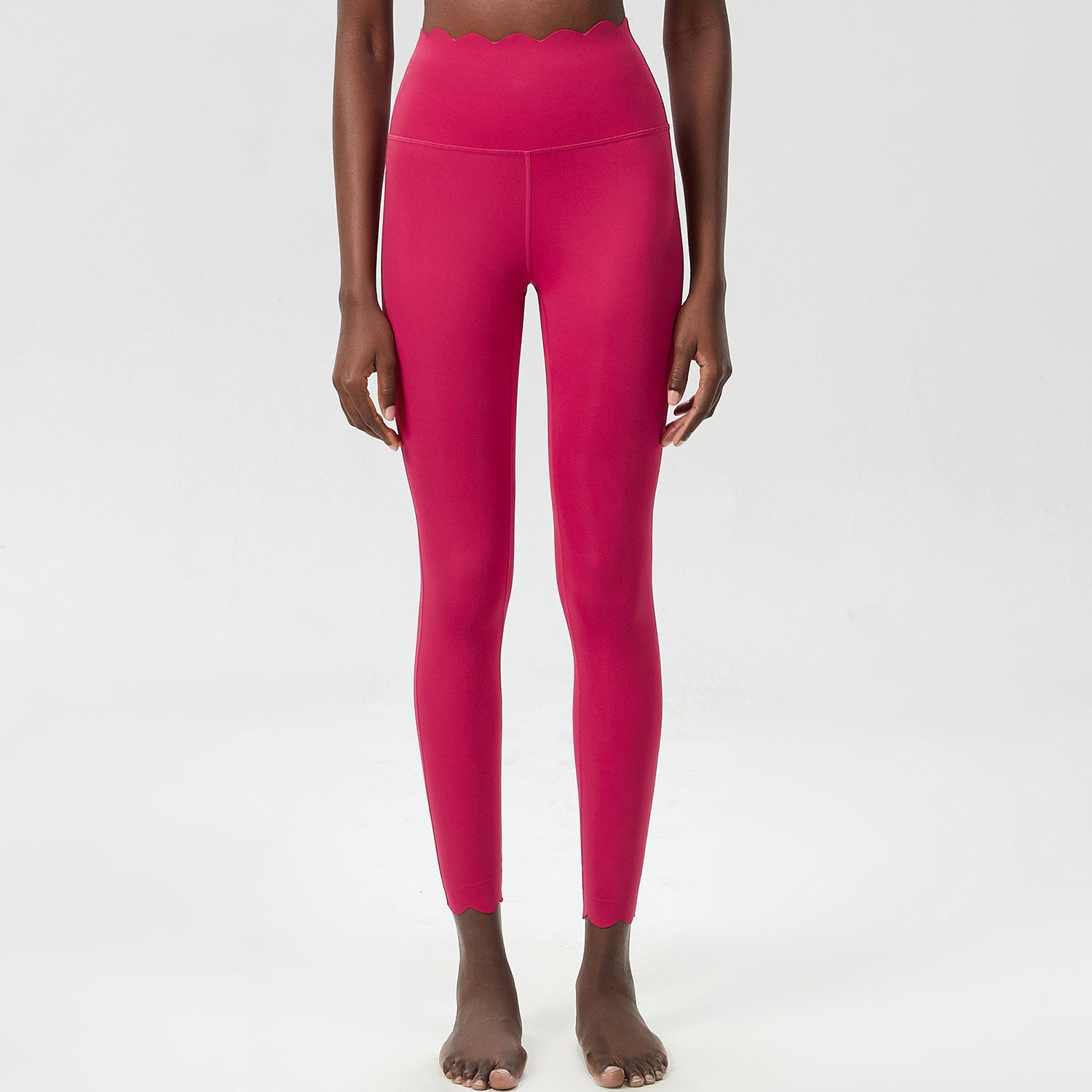 Small Wave Yoga Pants Plus Size Lycra Milk Leather Tight Trousers For Women - kinko