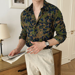 Floral Niche Thin Trendy High Sense Loose Short Sleeve Shirt - kinko