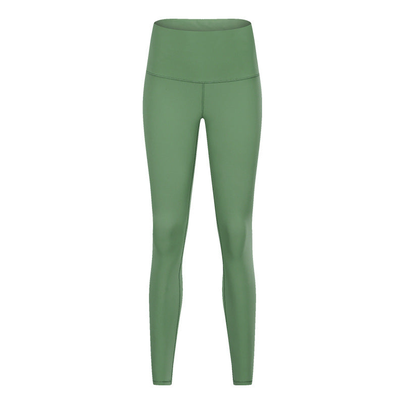 Women's Solid Color High Waist Hip Lift Stretch Yoga Pants - kinko