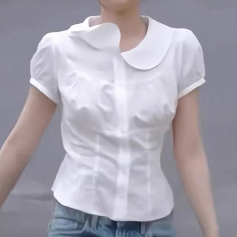 Women's High Waist Stitching A- Line Skirt - kinko