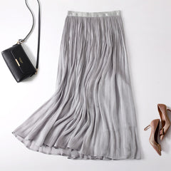 Slim Slimming Mid-length Elegant Pendant Summer Elastic Skirt - kinko