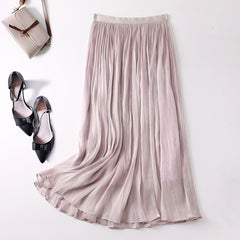 Slim Slimming Mid-length Elegant Pendant Summer Elastic Skirt - kinko