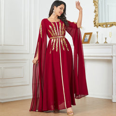 Arab Women's Robe Super Long Sleeve Muslim Dress - kinko